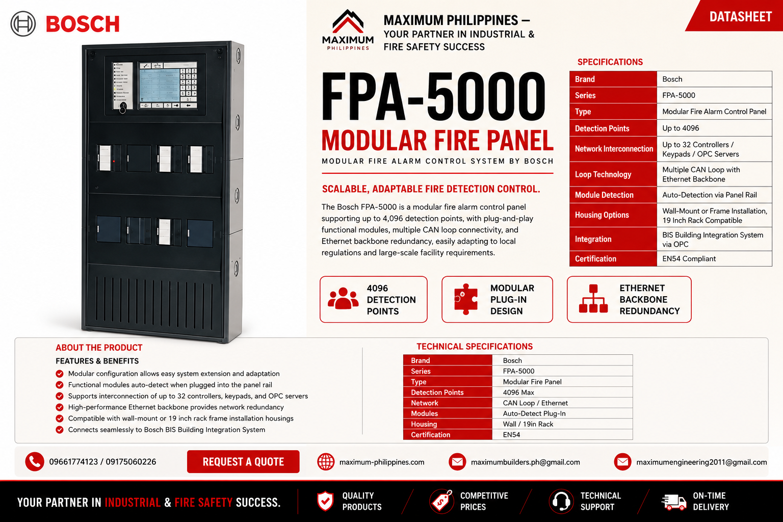 Bosch FPA-5000 Modular Fire Panel Brochure