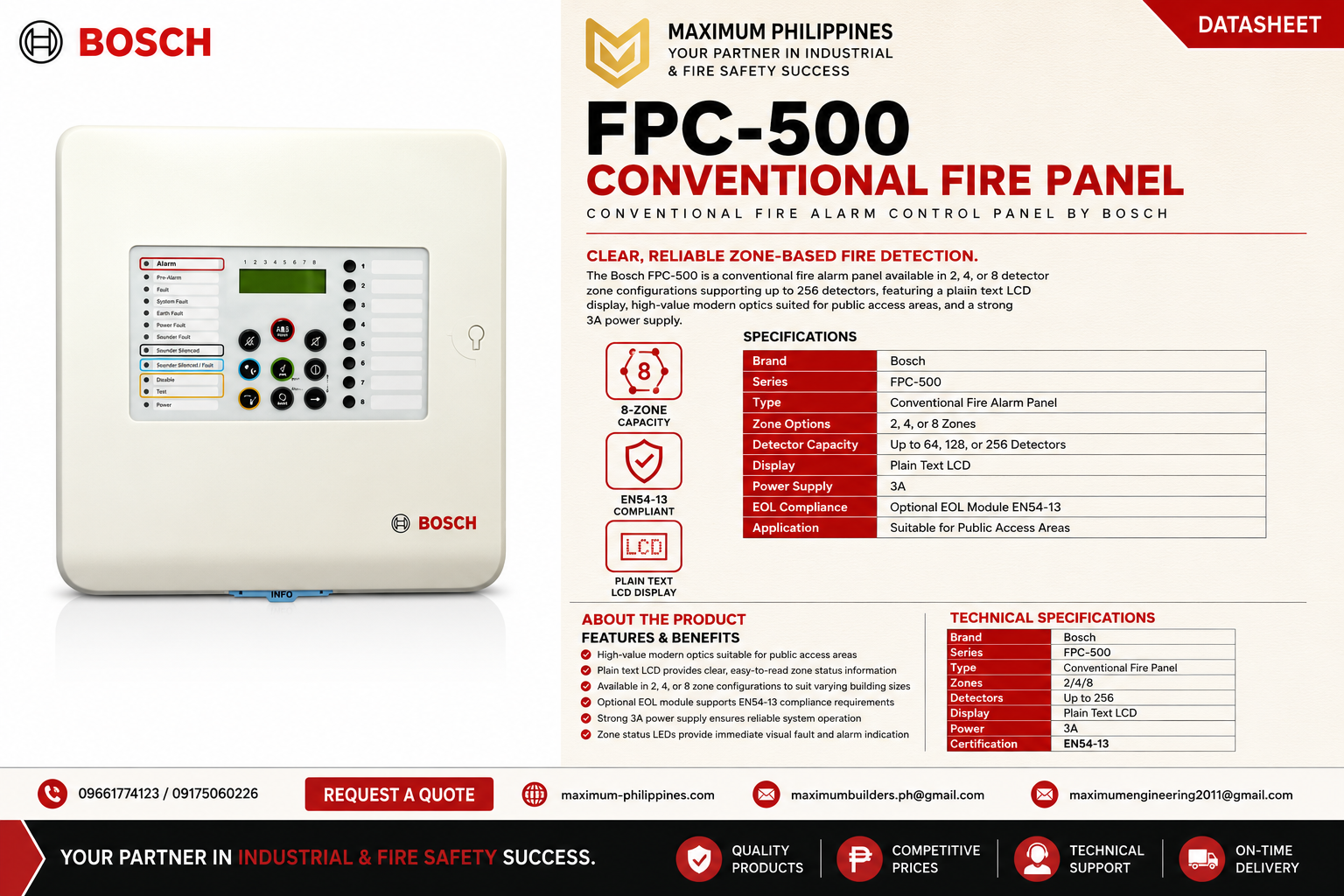 Bosch FCP-500 Fire Panel Brochure